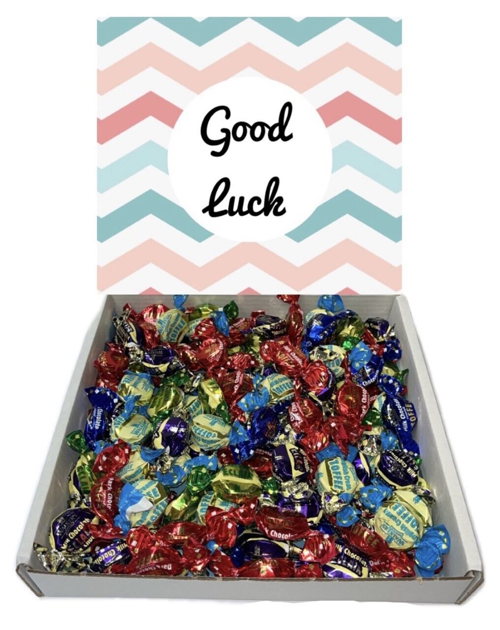 Good Luck Exams Pick N Mix Gummy Sweets Fizzy & Non Pouch Gift Hamper Box