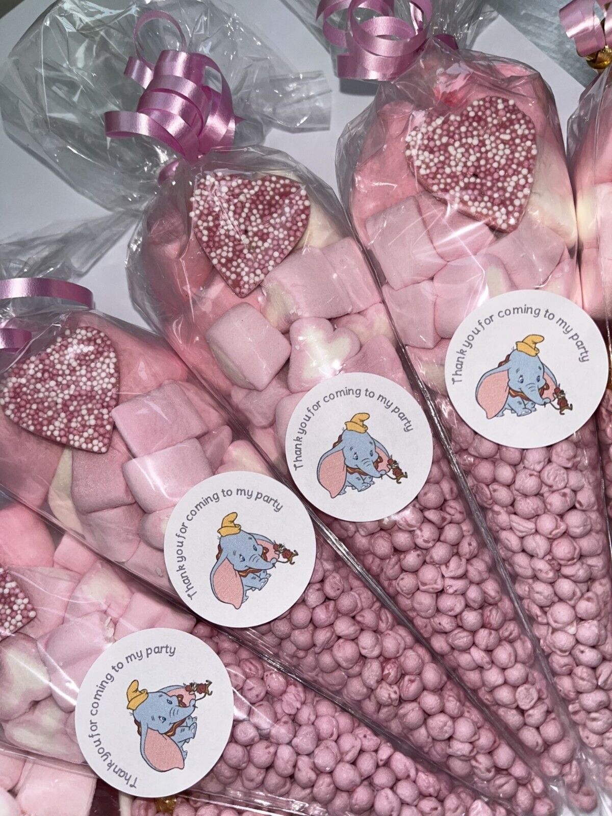 Dumbo Inspired Themed Birthday Party Kids Sweet Cones Party Bags Candy Chocolate
