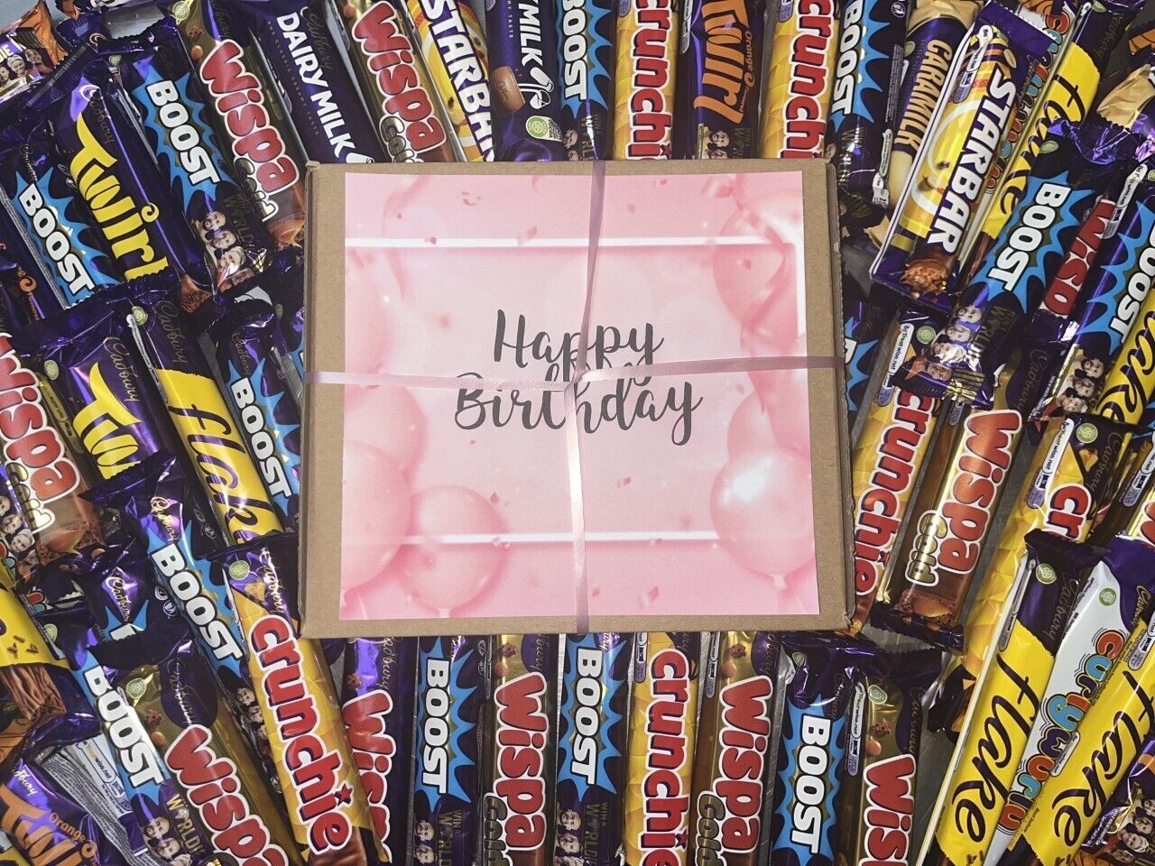 Happy Birthday Pink Chocolate Gift Present Cadbury’s Hamper Sweet Box