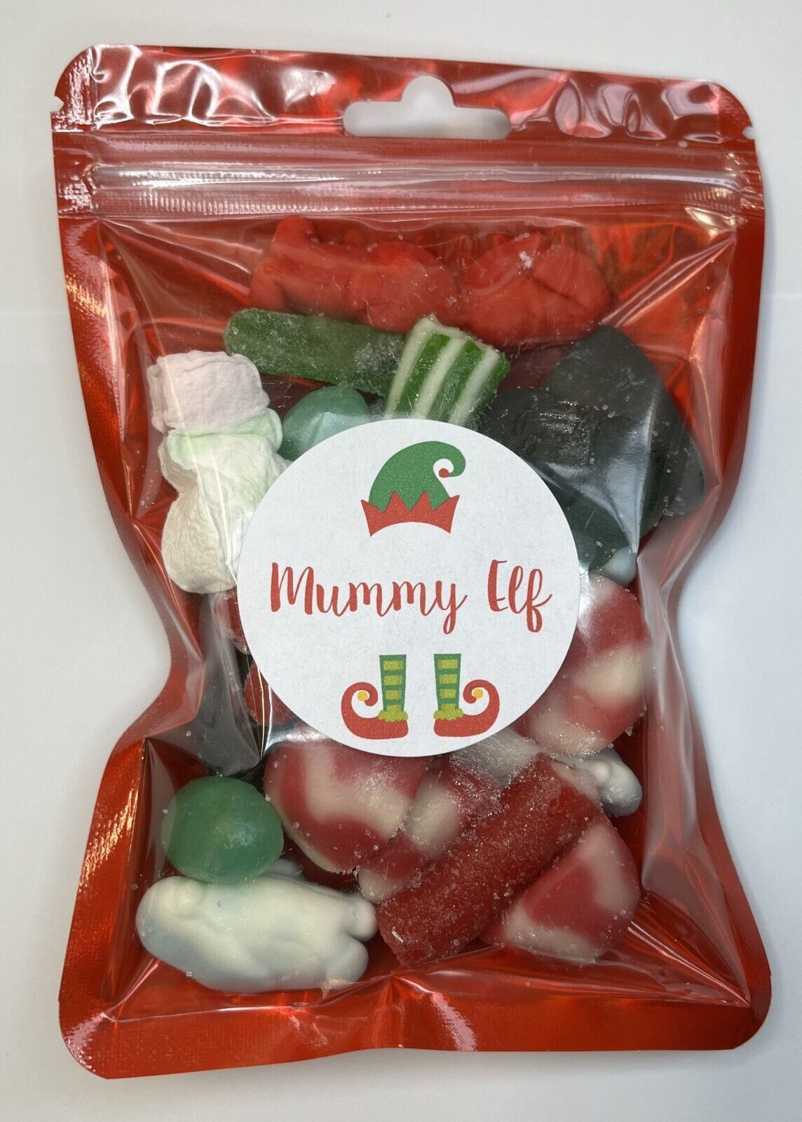 Christmas Xmas Elf Family Filled Festive Pick N Mix Sweet Pouch Gift Present