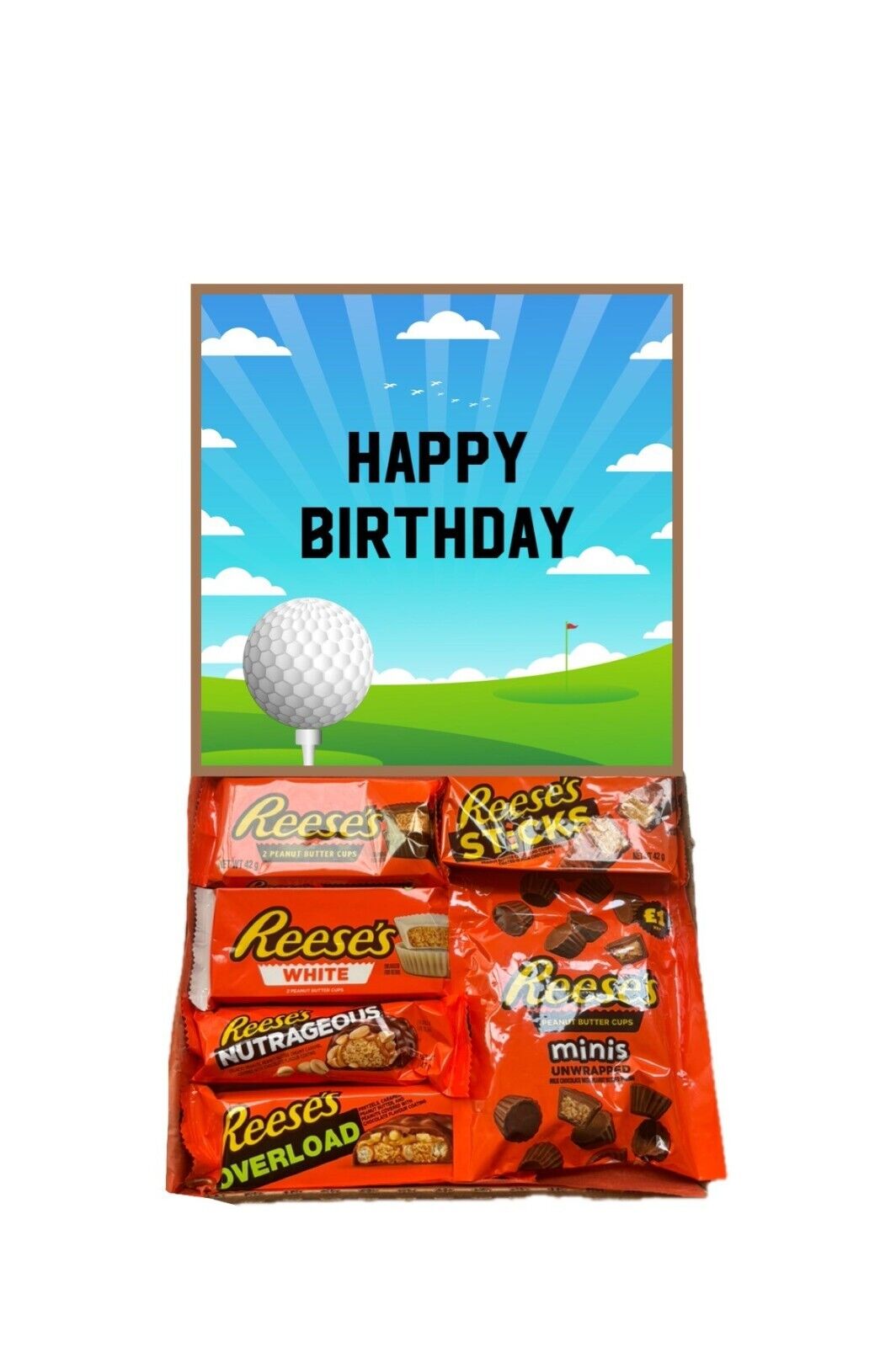 Happy Birthday Golf Gift Pick n Mix Retro Fudge Sweets Chocolate Hamper