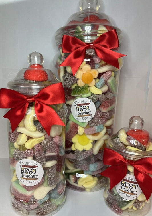 Best Teacher Filled Pick N Mix Sweet Victorian Jar Gift Present