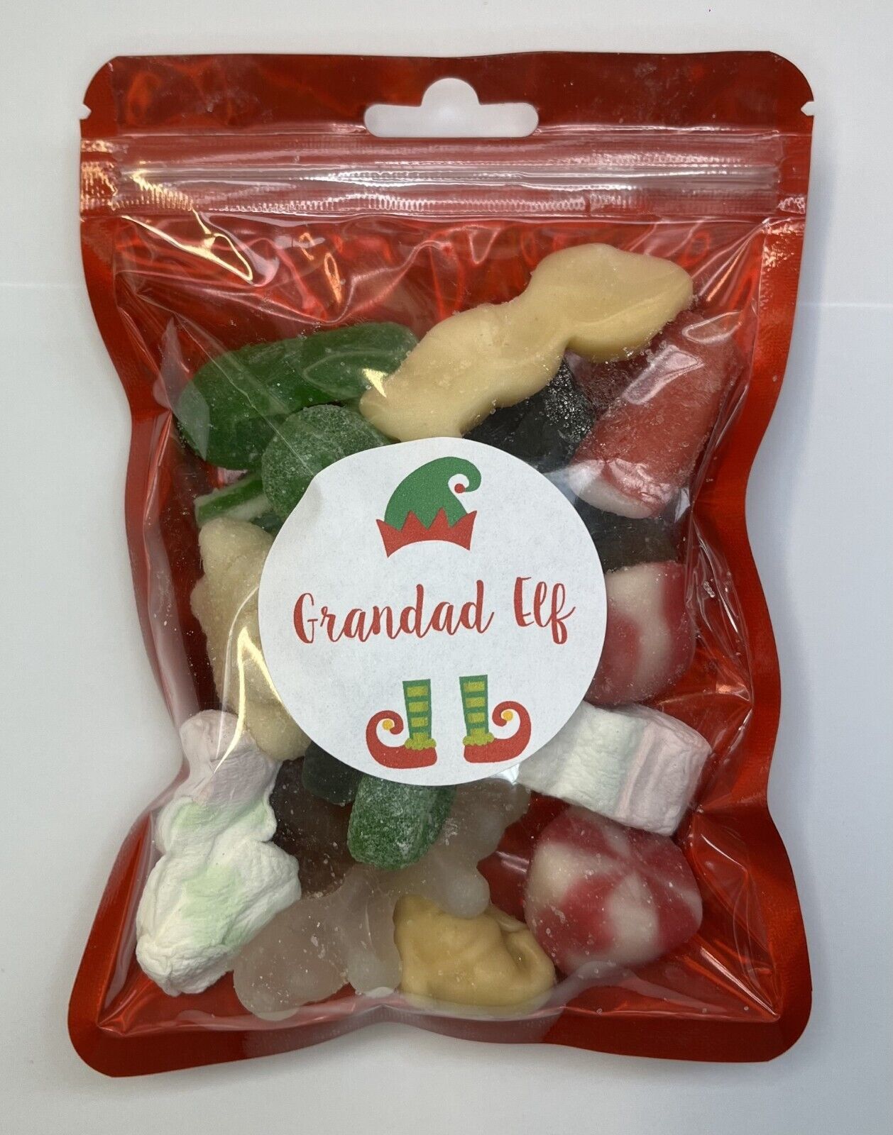 Christmas Xmas Elf Family Filled Festive Pick N Mix Sweet Pouch Gift Present