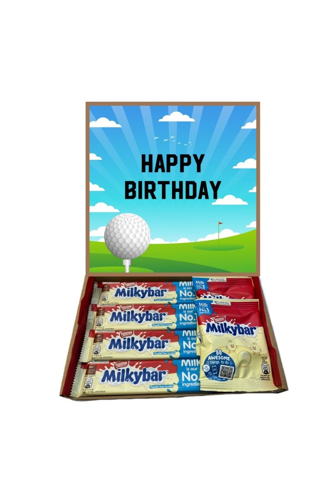 Happy Birthday Golf Gift Pick n Mix Retro Fudge Sweets Chocolate Hamper
