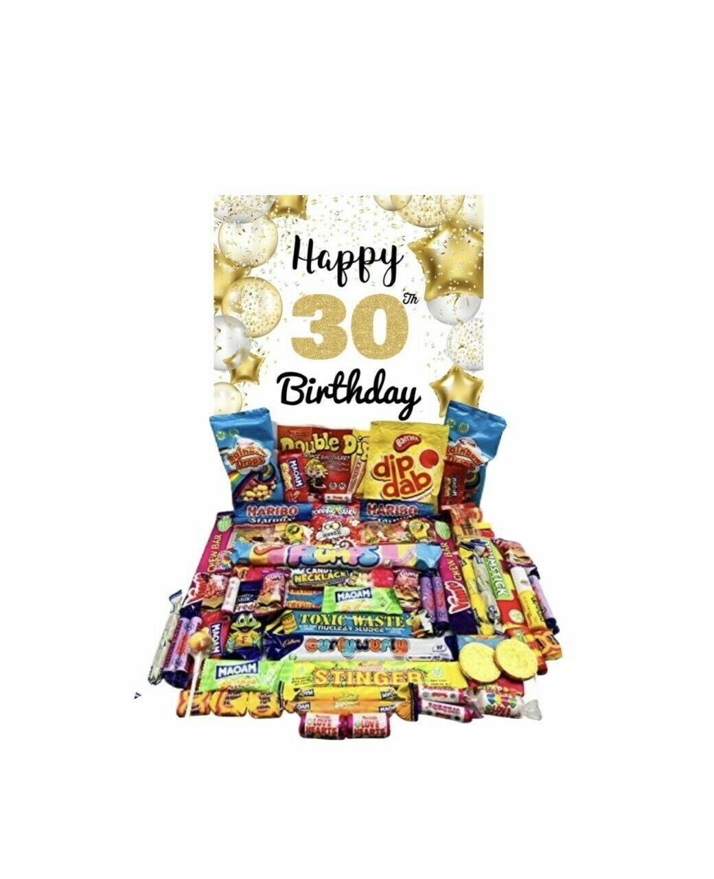 Happy Birthday Retro Pick N Mix Sweet Box Hamper Gift Present chews