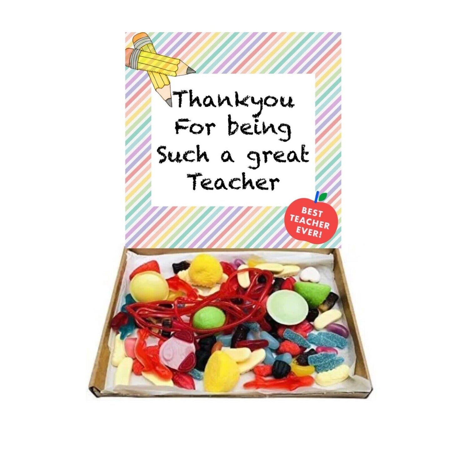 Thank You Best Teacher Gift Pick n Mix Chocolate Fudge Hamper Present Sweets