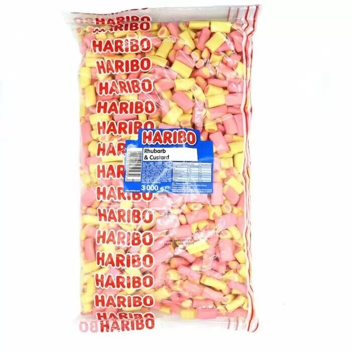 Haribo Rhubarb & Custard Flavour Foam Sweet Candy Cart Buffet Pick n Mix
