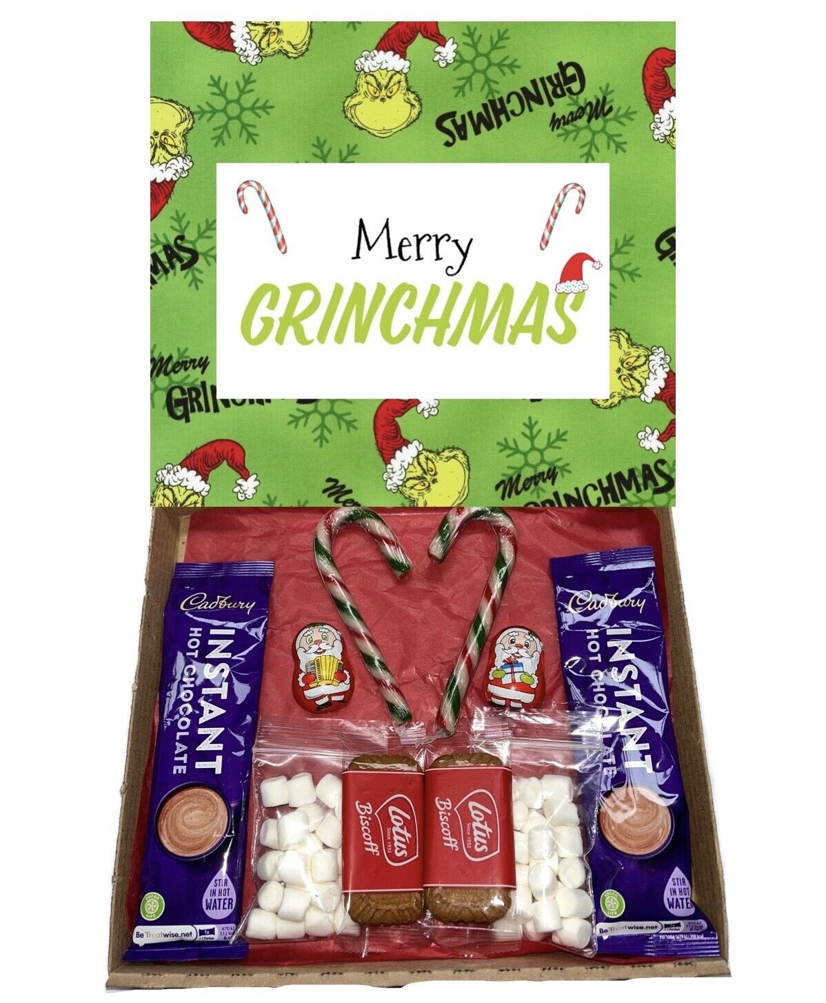 Christmas Eve Treats Fillers Stocking Hot Chocolate Set For Two Gift Grinch