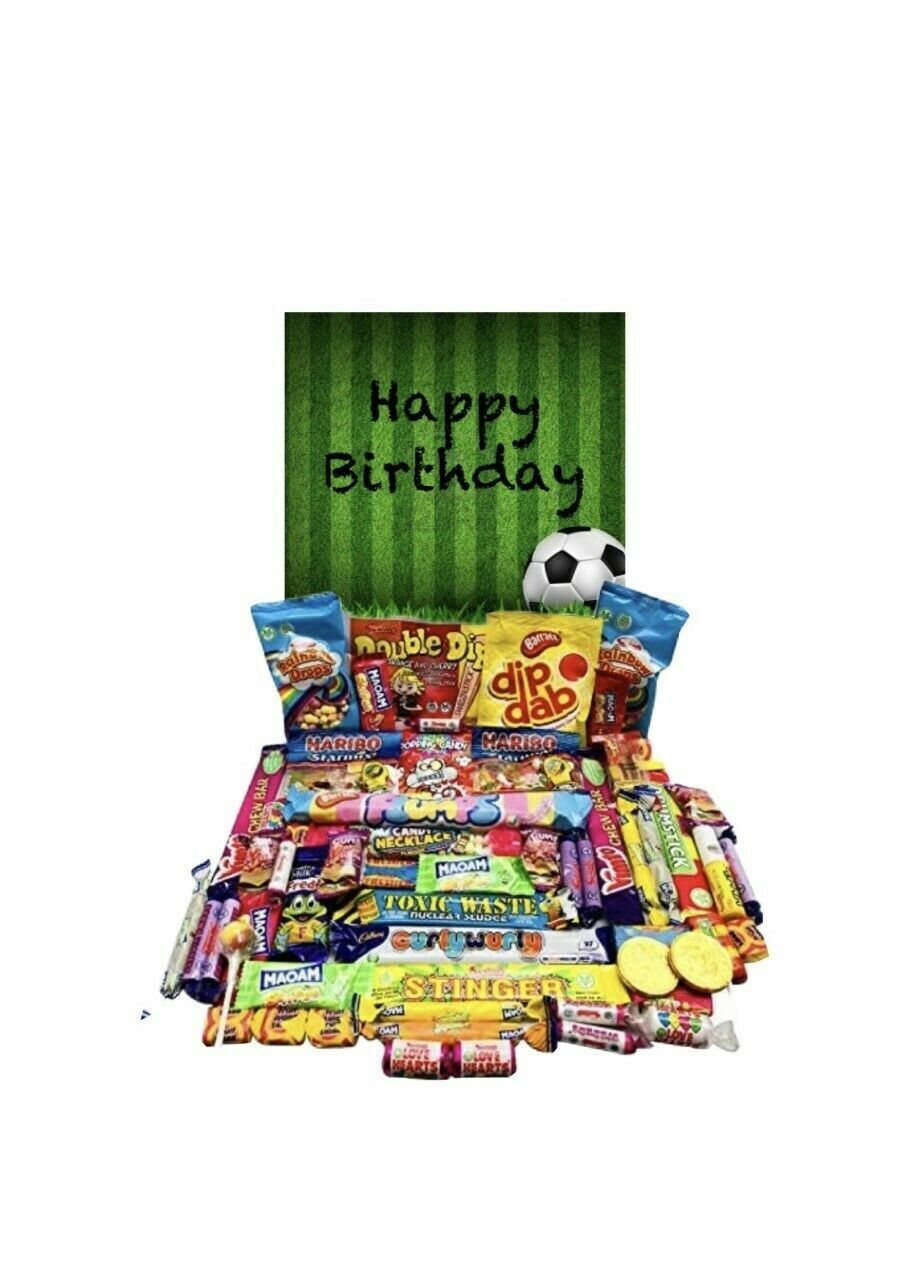 Happy Birthday Retro Pick N Mix Sweet Box Hamper Gift Present chews