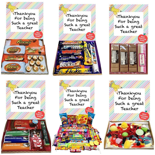 Thank You Best Teacher Gift Pick n Mix Chocolate Fudge Hamper Present Sweets