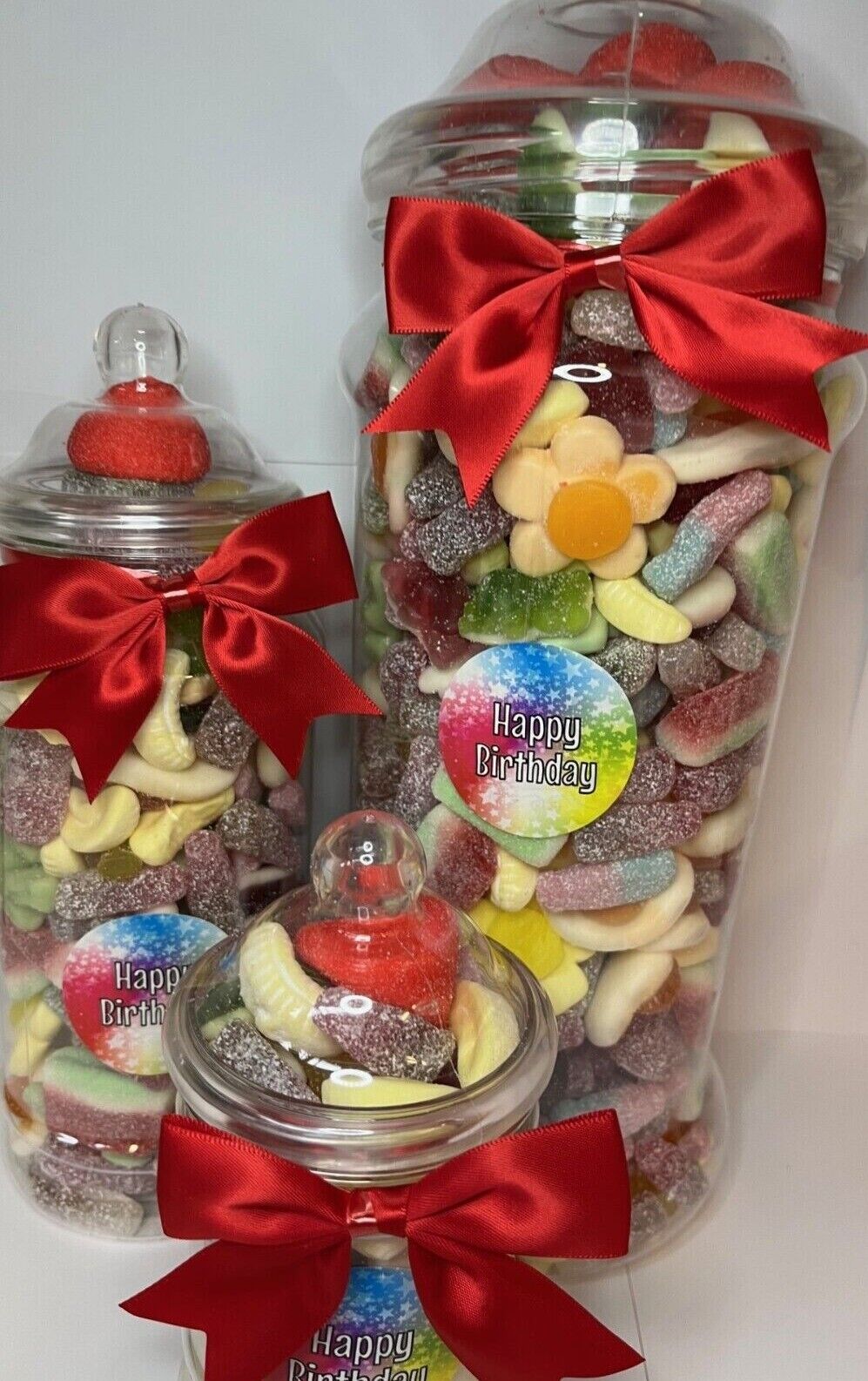 Happy Birthday Filled Pick N Mix Sweet Victorian Jar Gift Card Present