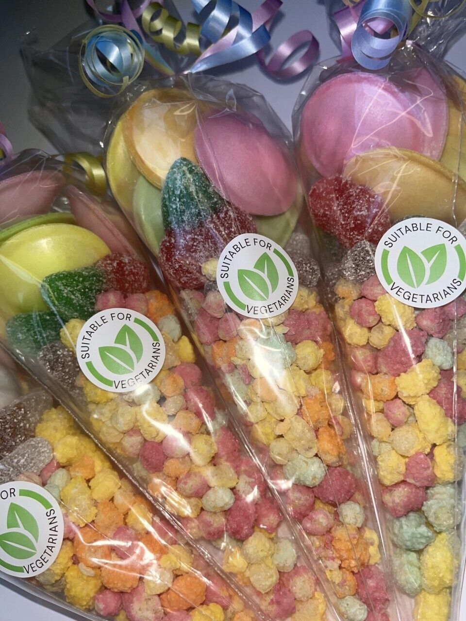 Large made to order sweet co es Filled Sweet Cones Party Bag Favour Baby Shower