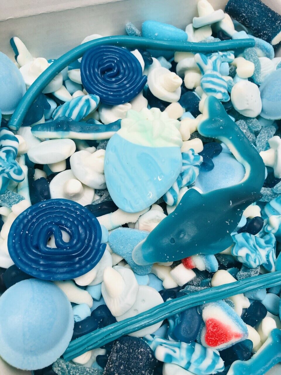 Personalised Birthday Blue  Pick N Mix Sweets Box Gift Hamper  Present 1kg