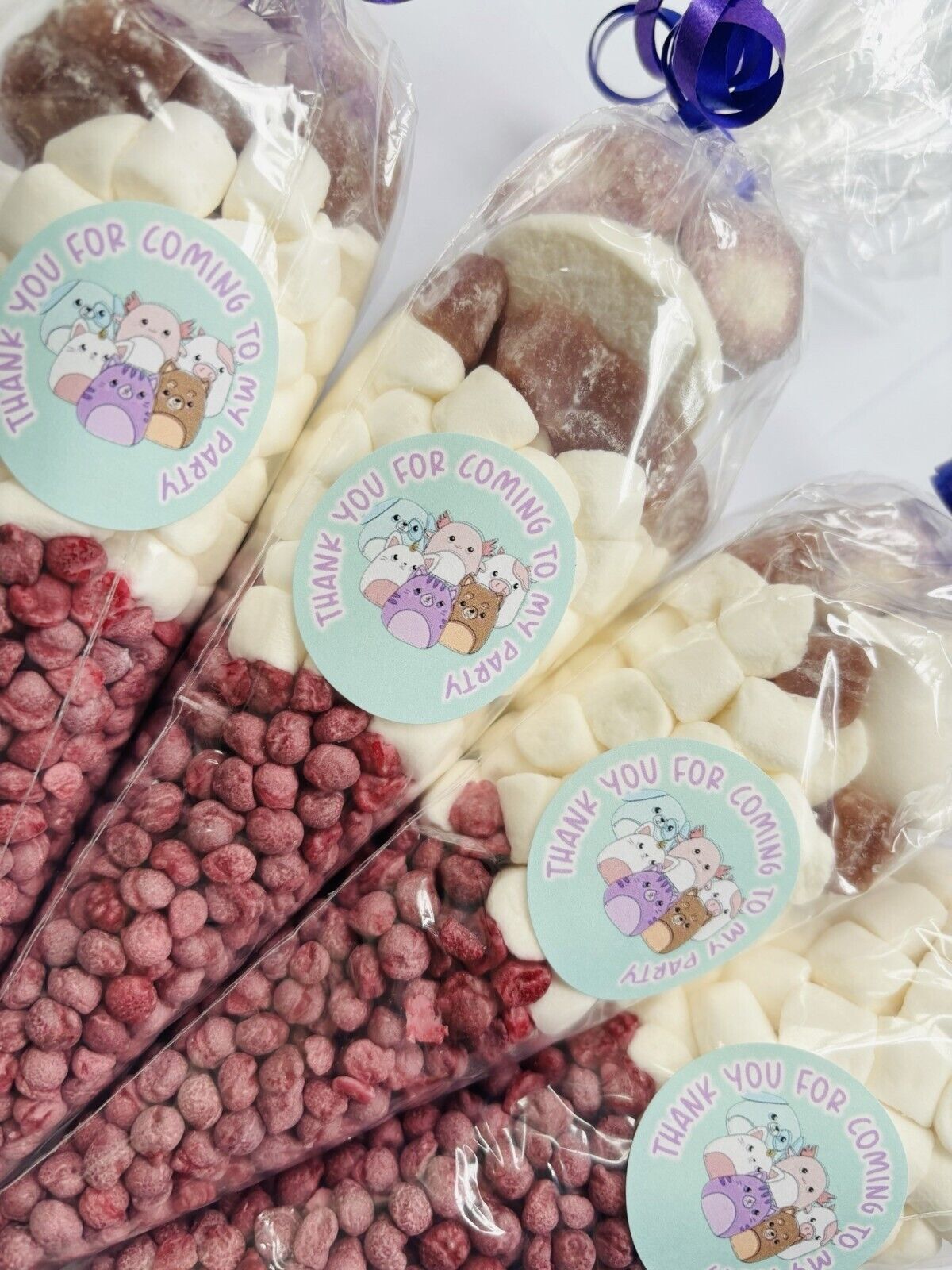 Squishmallows Themed Birthday Party Kids Sweet Cones Bags Candy