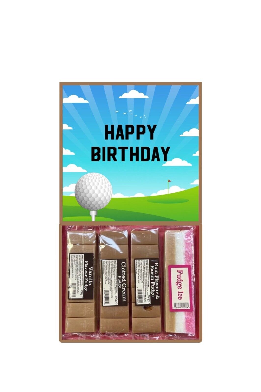 Happy Birthday Golf Gift Pick n Mix Retro Fudge Sweets Chocolate Hamper