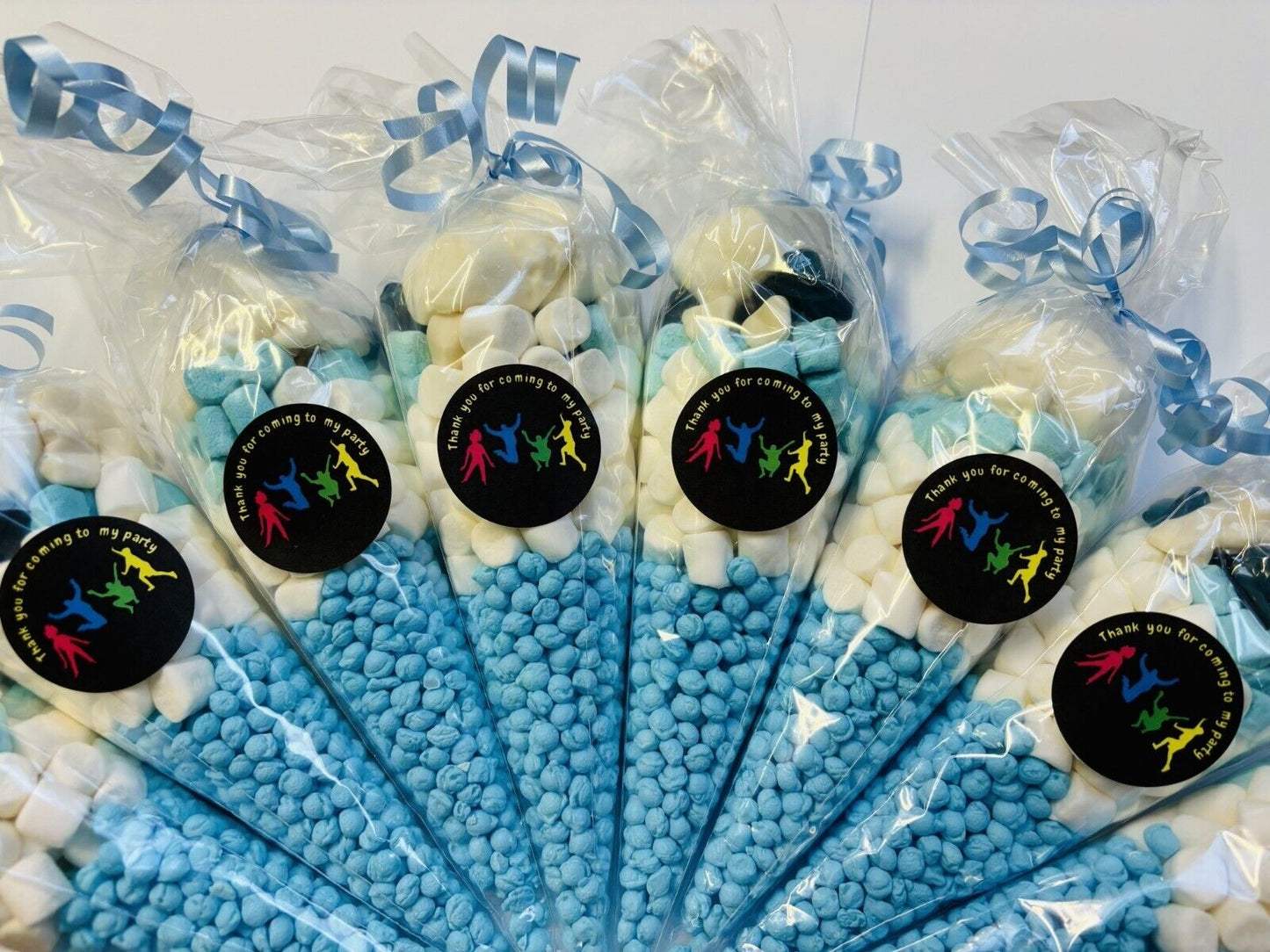Trampoline Jump Bounce Birthday Party Kids Sweet Cones Party Bags Candy