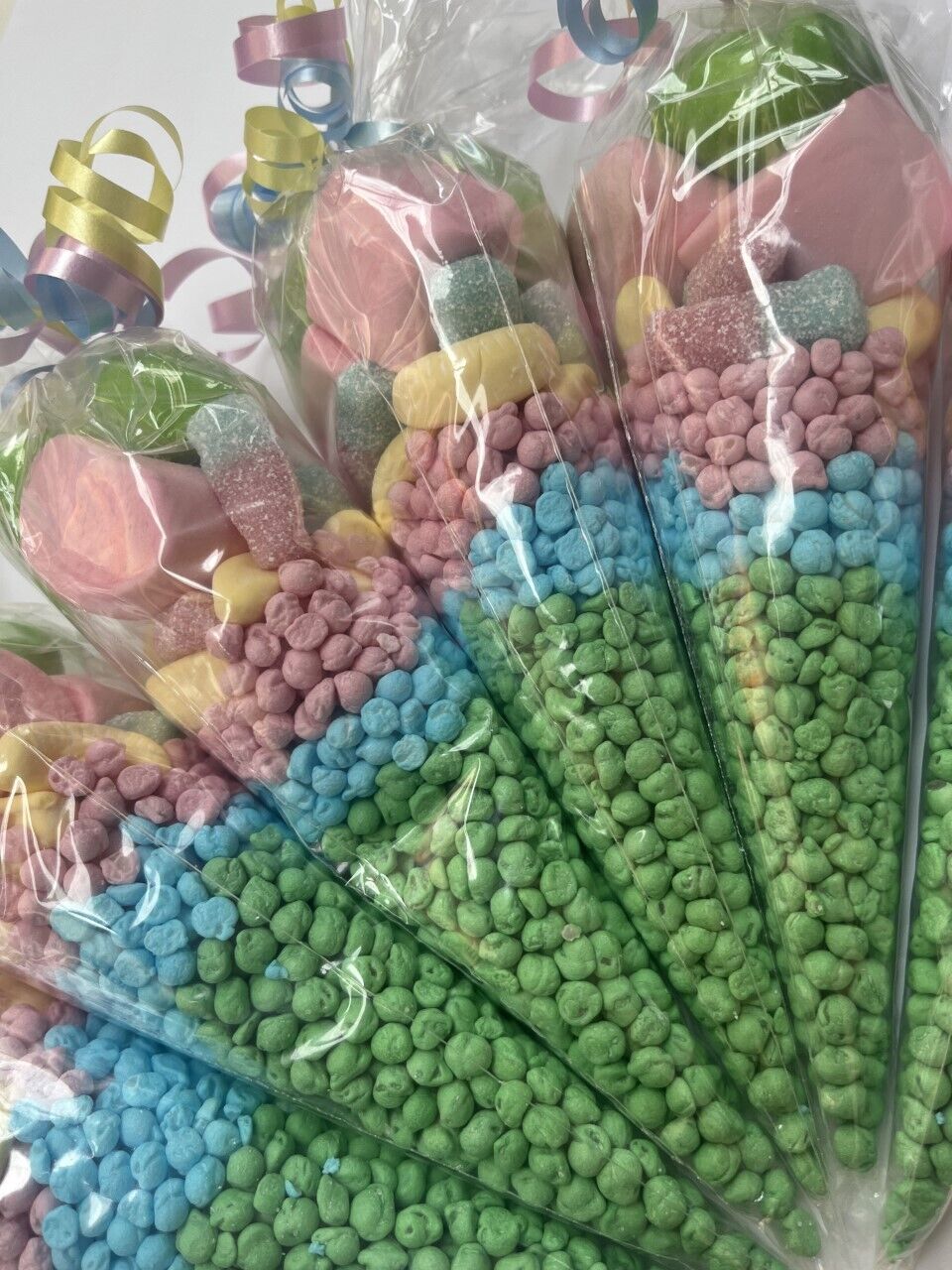 Large made to order sweet co es Filled Sweet Cones Party Bag Favour Baby Shower