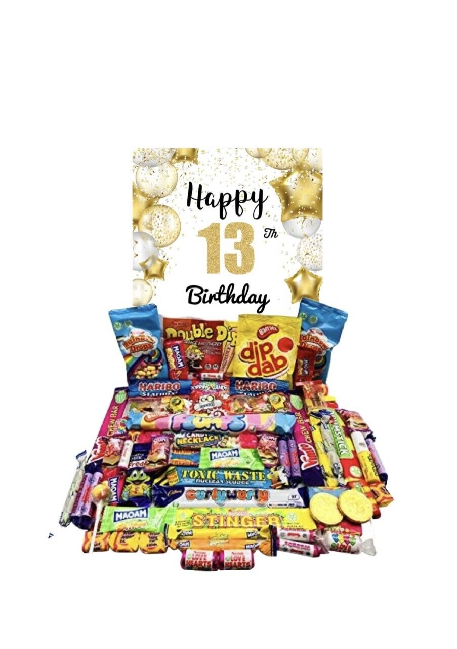 Happy Birthday Retro Pick N Mix Sweet Box Hamper Gift Present chews