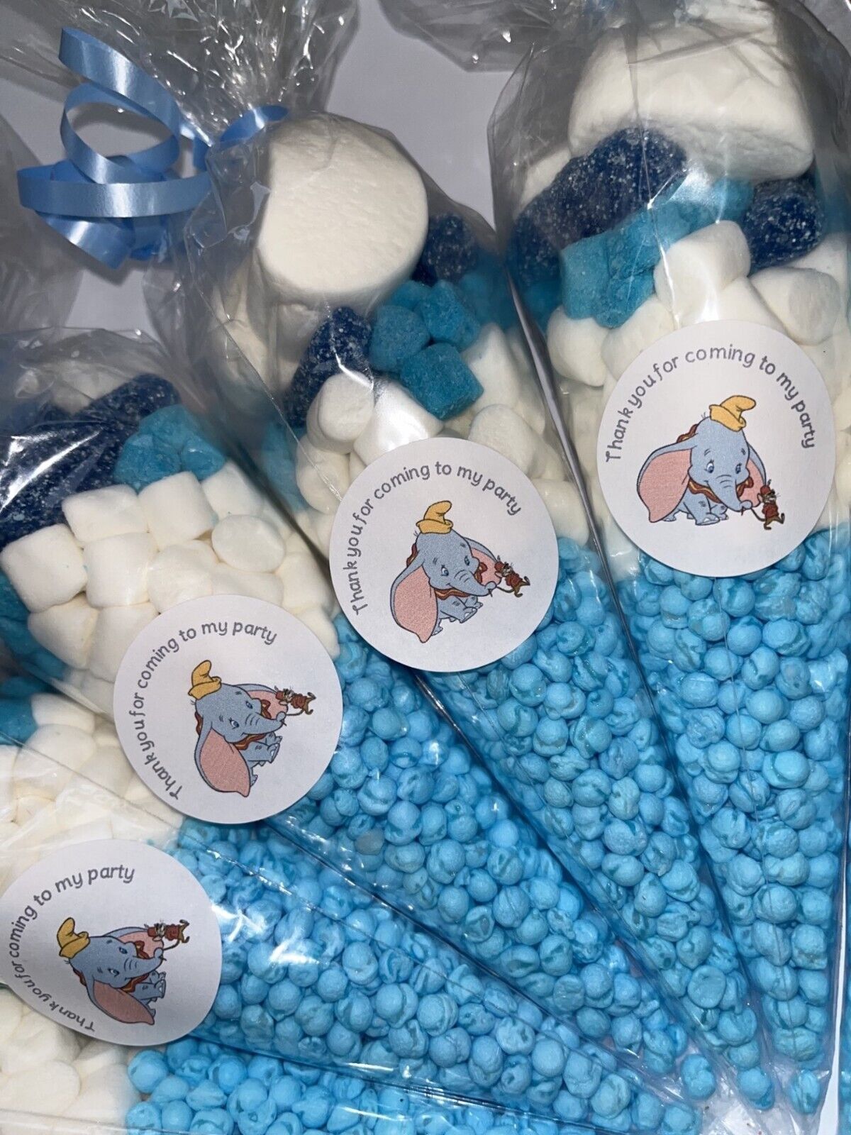Dumbo Inspired Themed Birthday Party Kids Sweet Cones Party Bags Candy Chocolate