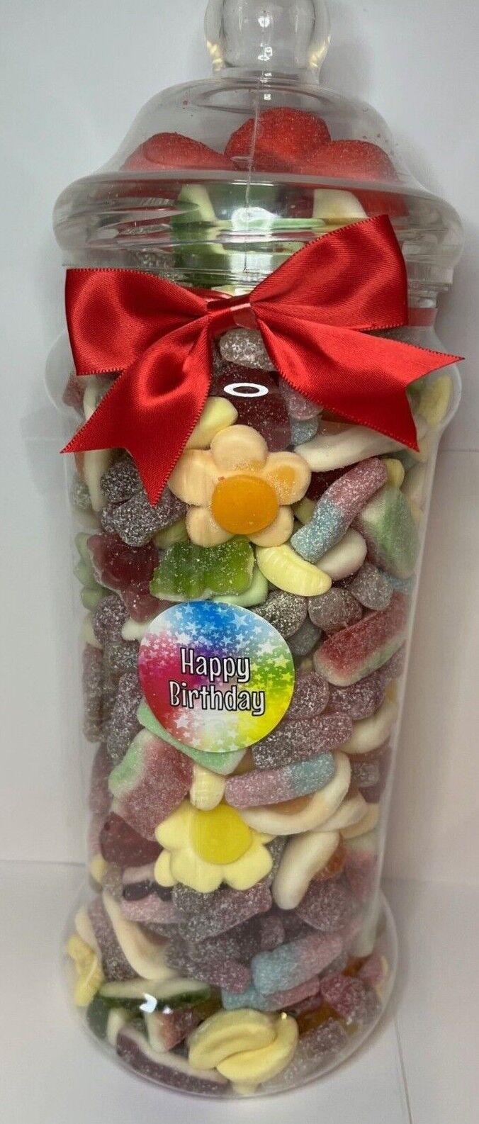 Happy Birthday Filled Pick N Mix Sweet Victorian Jar Gift Card Present