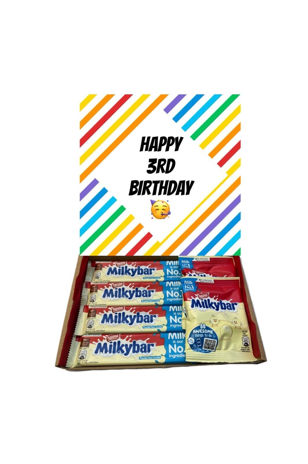 Happy Birthday Bright Gift Pick n Mix Sweets Milkybar Chocolate Hamper Present