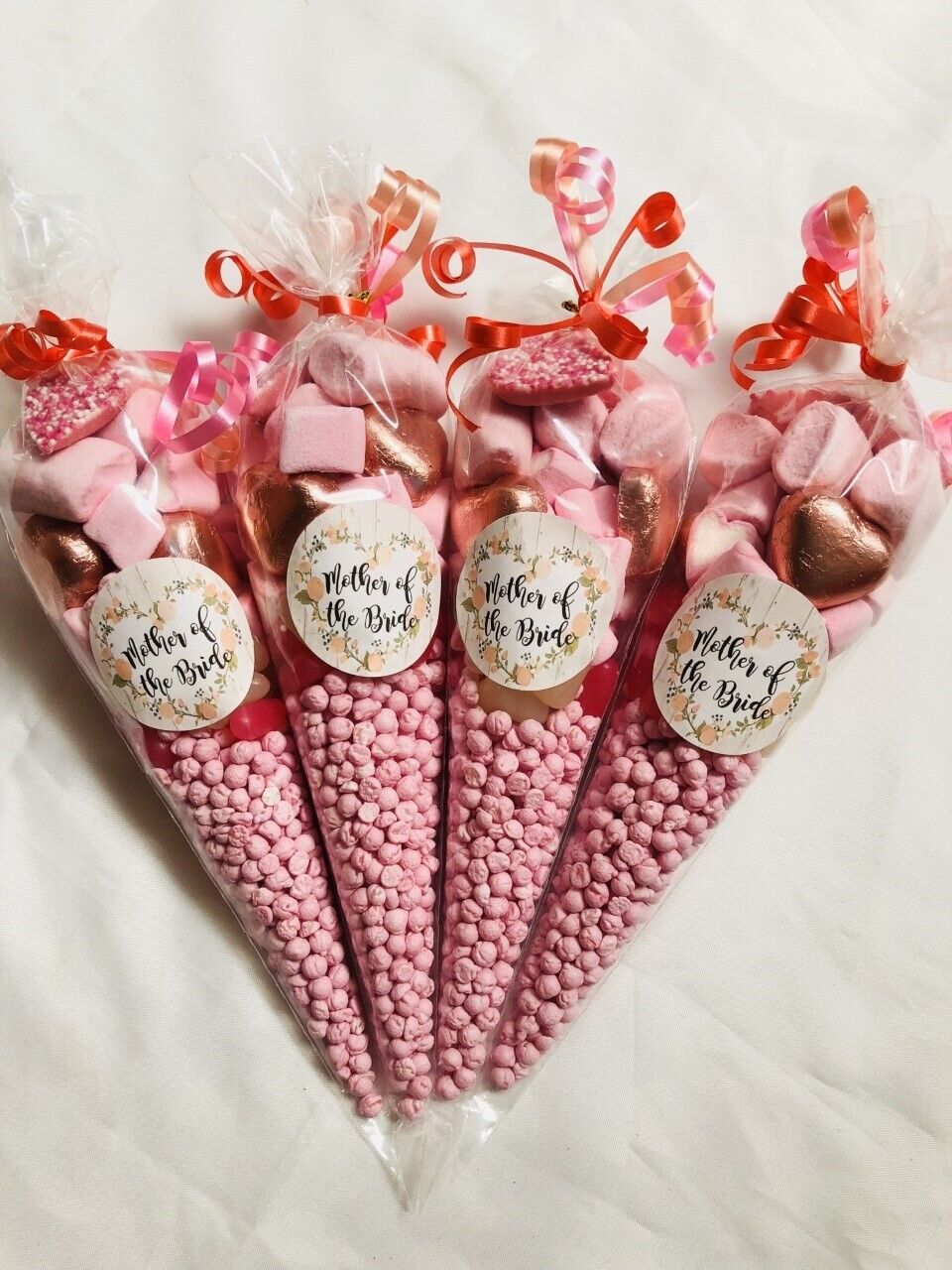 Bridesmaid / Maid of Honour / Mother of Bride Wedding Filled Sweet Cone Favours