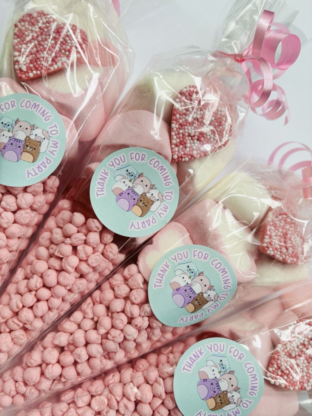 Squishmallows Themed Birthday Party Kids Sweet Cones Bags Candy