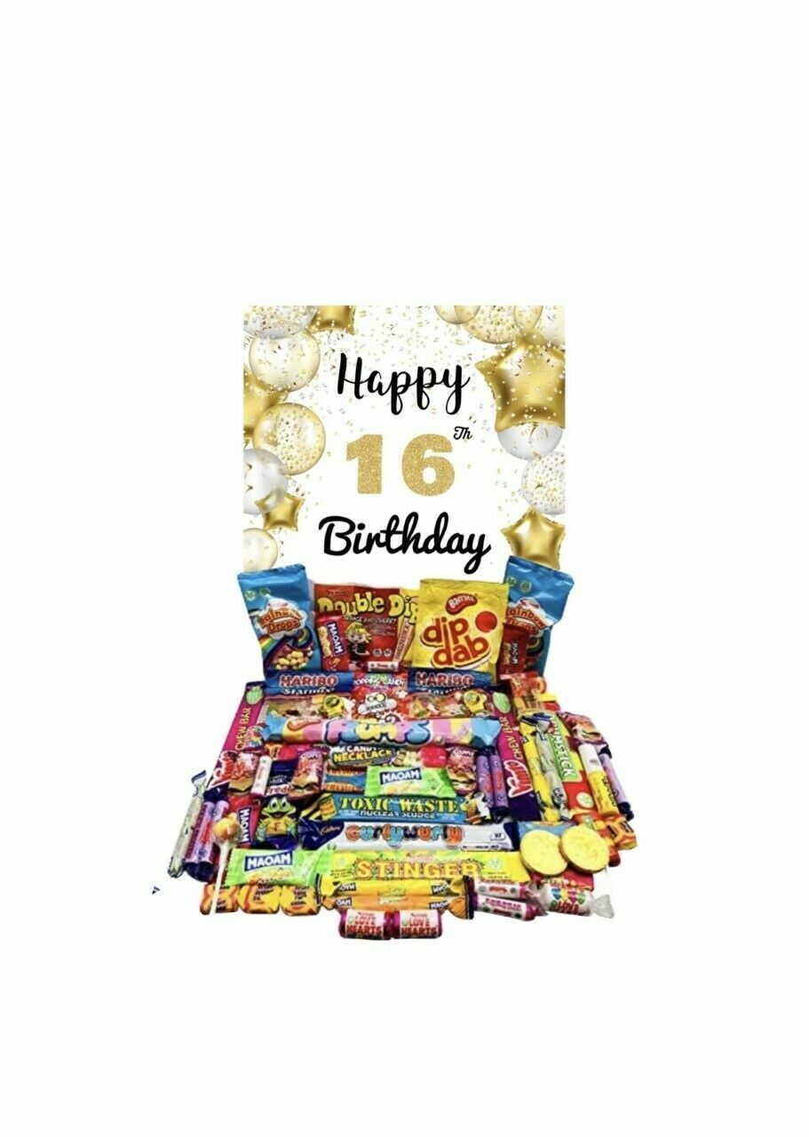 Happy Birthday Retro Pick N Mix Sweet Box Hamper Gift Present chews