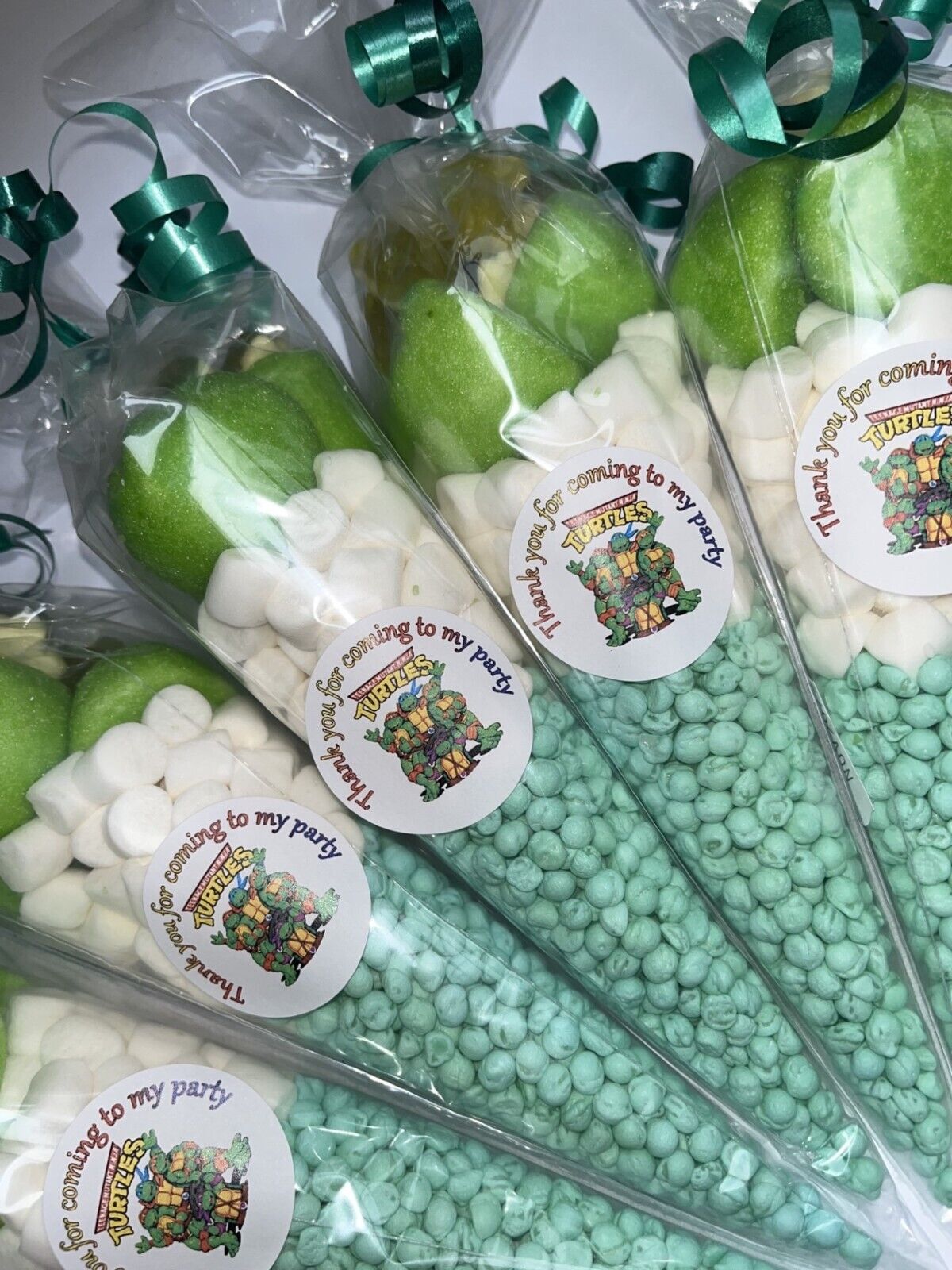Turtles Inspired Themed Birthday Sweets Cones Party Bags Pick n Mix Pouch