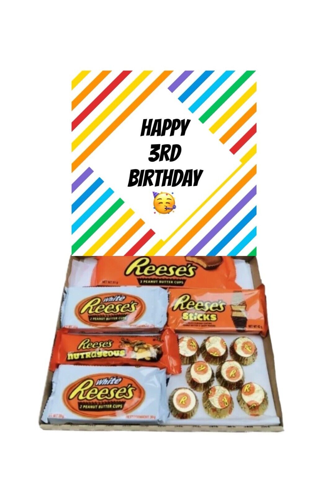Happy Birthday Bright Gift Pick n Mix Sweets Milkybar Chocolate Hamper Present