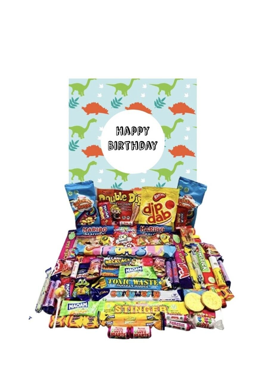 Happy Birthday Retro Pick N Mix Sweet Box Hamper Gift Present chews