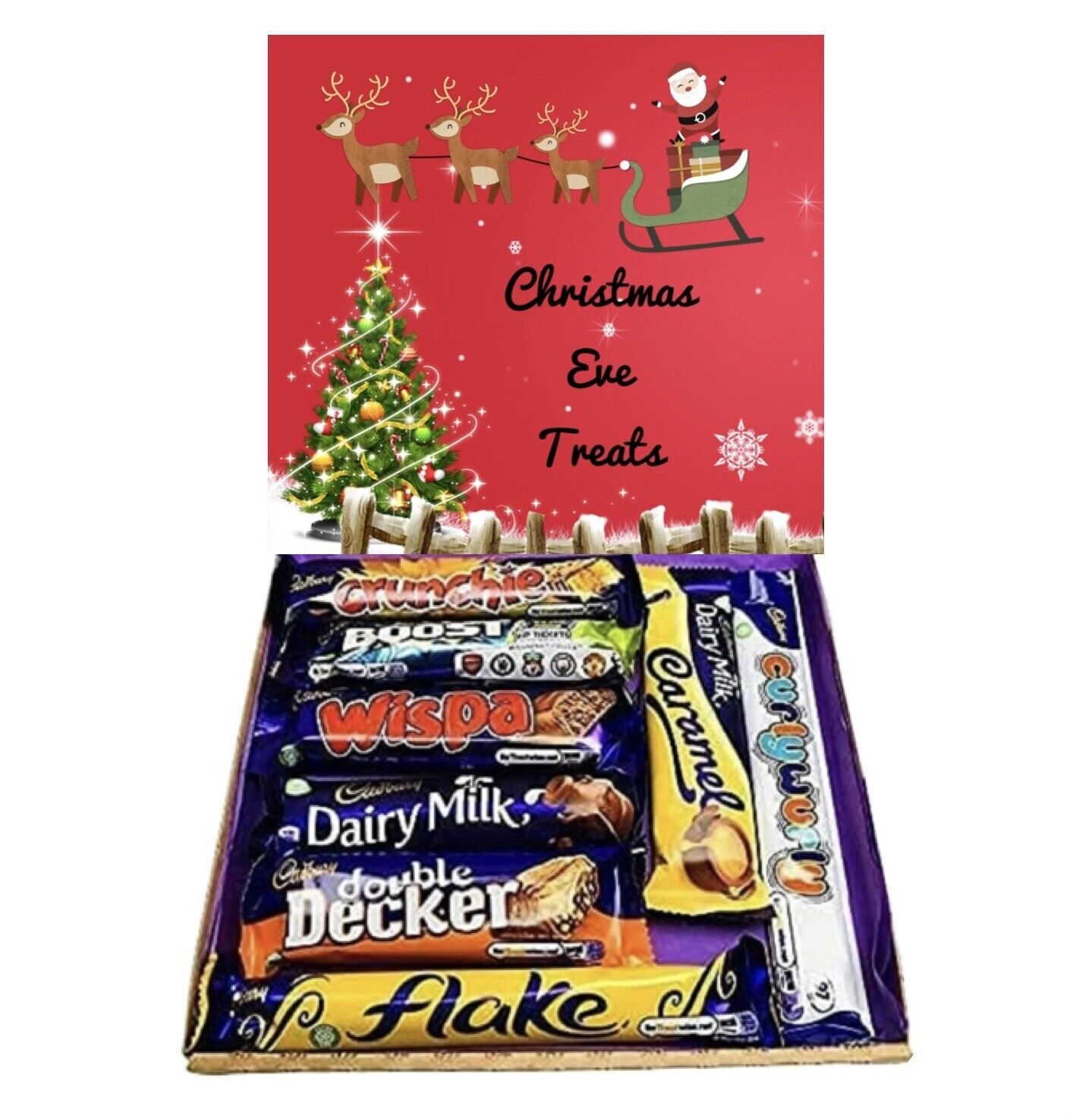 Christmas Eve Xmas Gift Pick n Mix Retro Gummy Sweets Chocolate Hamper Present