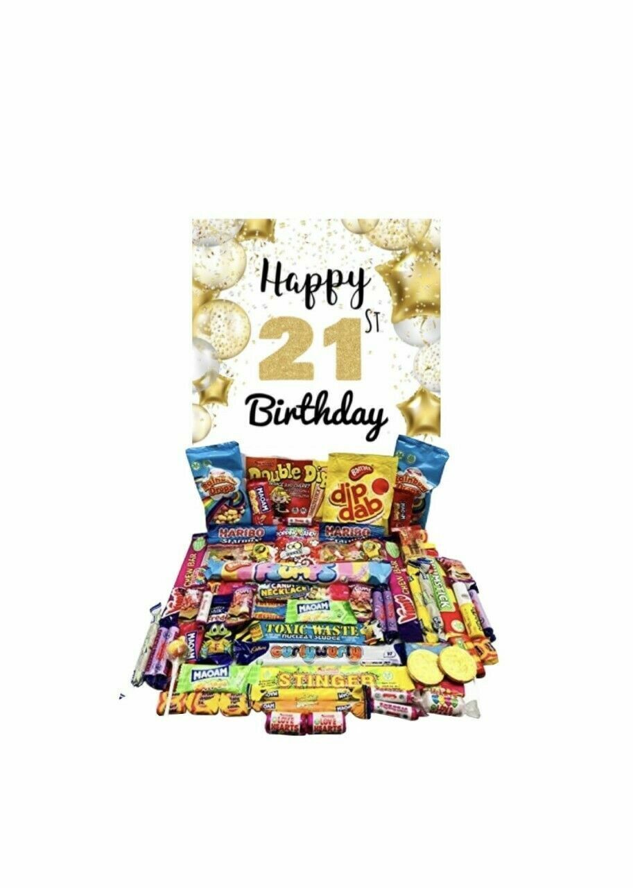 Happy Birthday Retro Pick N Mix Sweet Box Hamper Gift Present chews