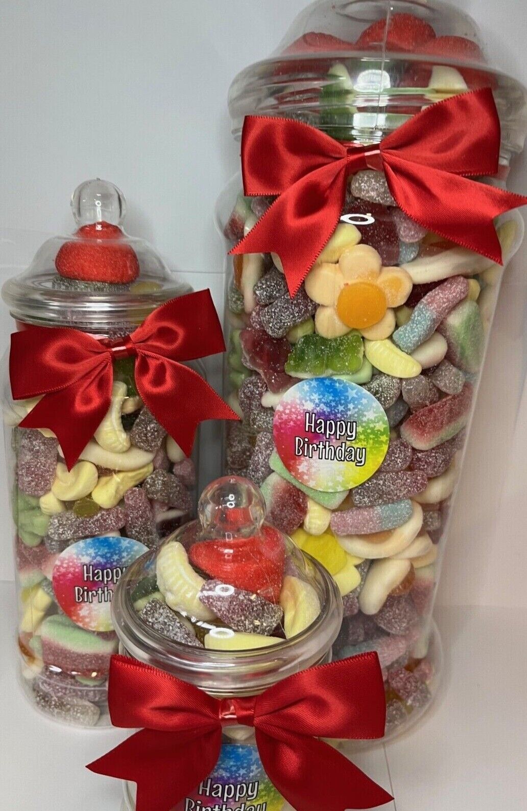 Happy Birthday Filled Pick N Mix Sweet Victorian Jar Gift Card Present