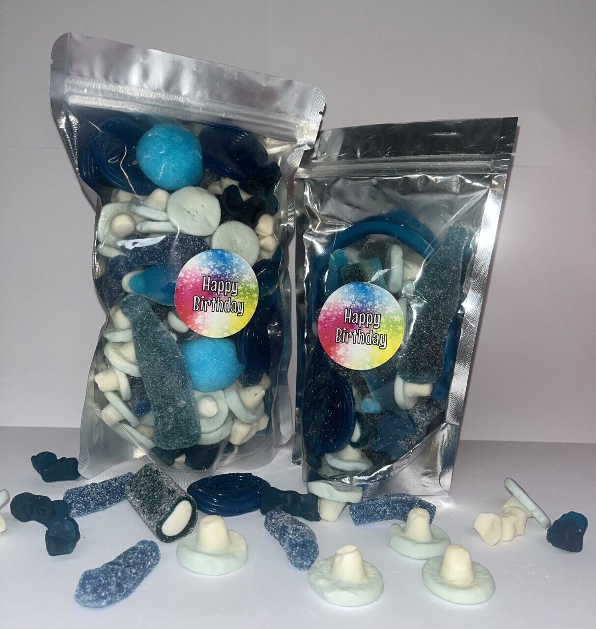 Happy Birthday Pick N Mix Gummy Sweets Pouch Gift Hamper Sweet Present