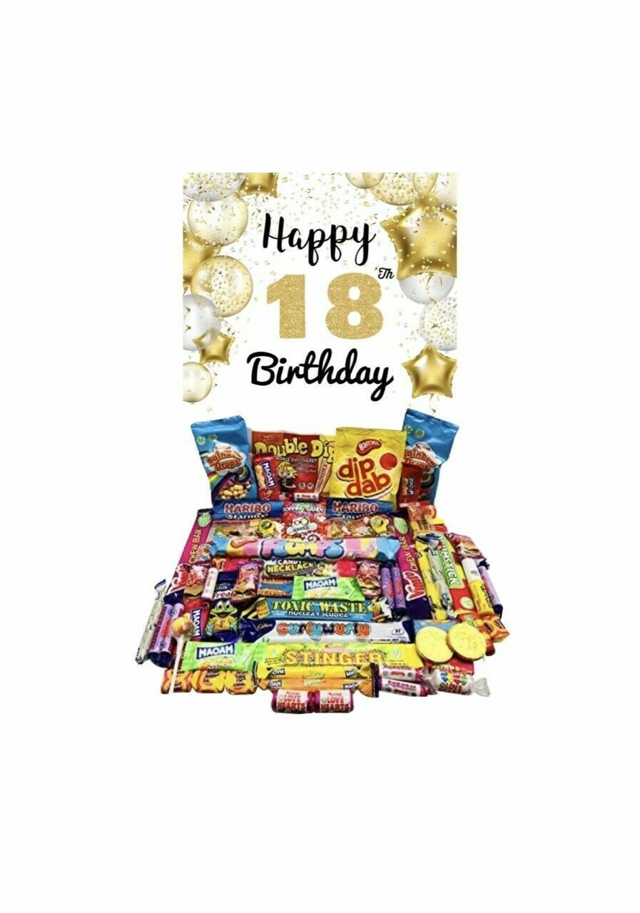 Happy Birthday Retro Pick N Mix Sweet Box Hamper Gift Present chews