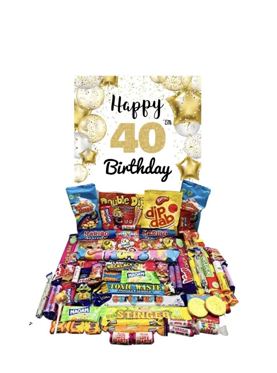 Happy Birthday Retro Pick N Mix Sweet Box Hamper Gift Present chews
