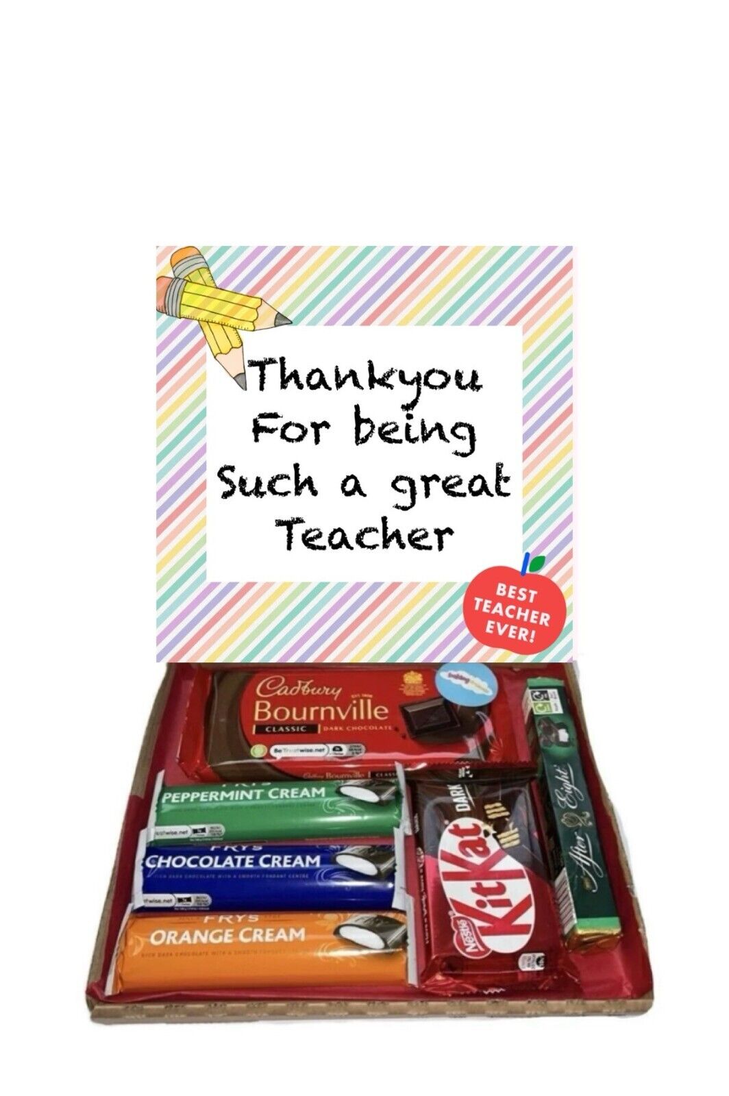 Thank You Best Teacher Gift Pick n Mix Chocolate Fudge Hamper Present Sweets