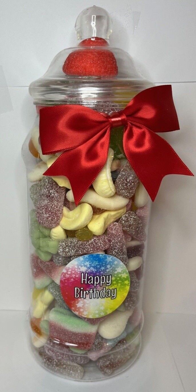 Happy Birthday Filled Pick N Mix Sweet Victorian Jar Gift Card Present
