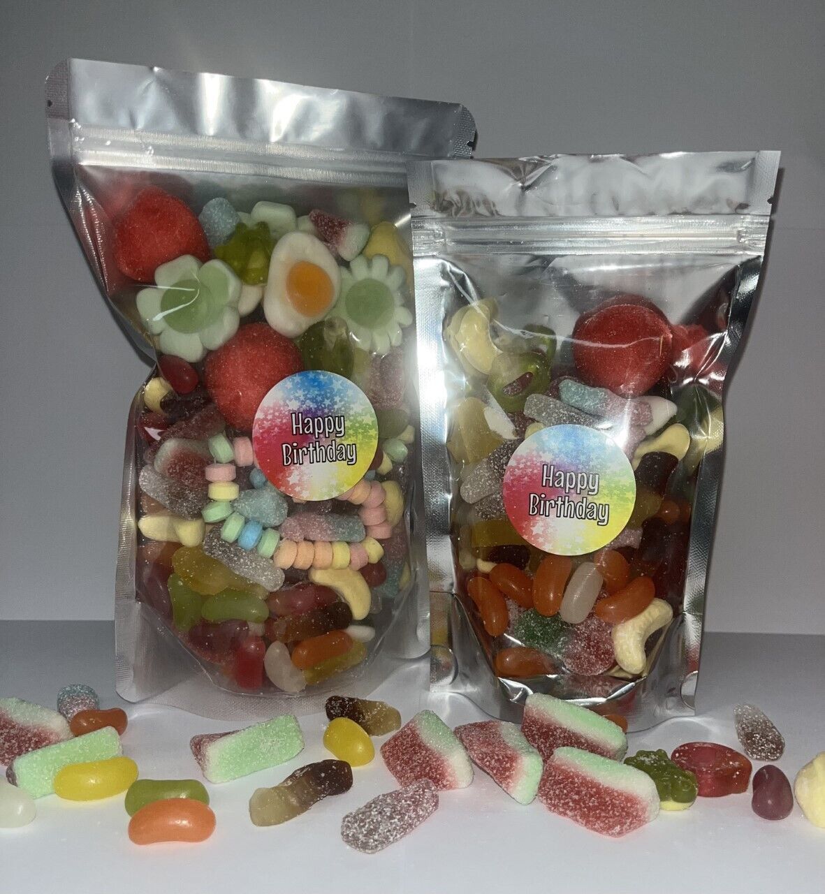 Happy Birthday Pick N Mix Gummy Sweets Pouch Gift Hamper Sweet Present