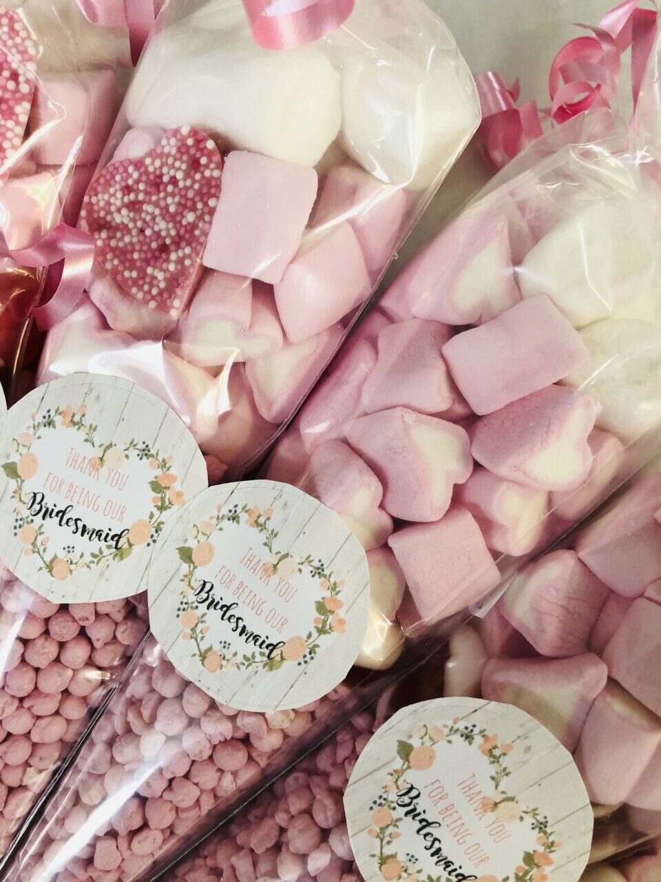 Thank You for Being Our Bridesmaid Wedding  Sweet Cones Party Bag Filler 19cm