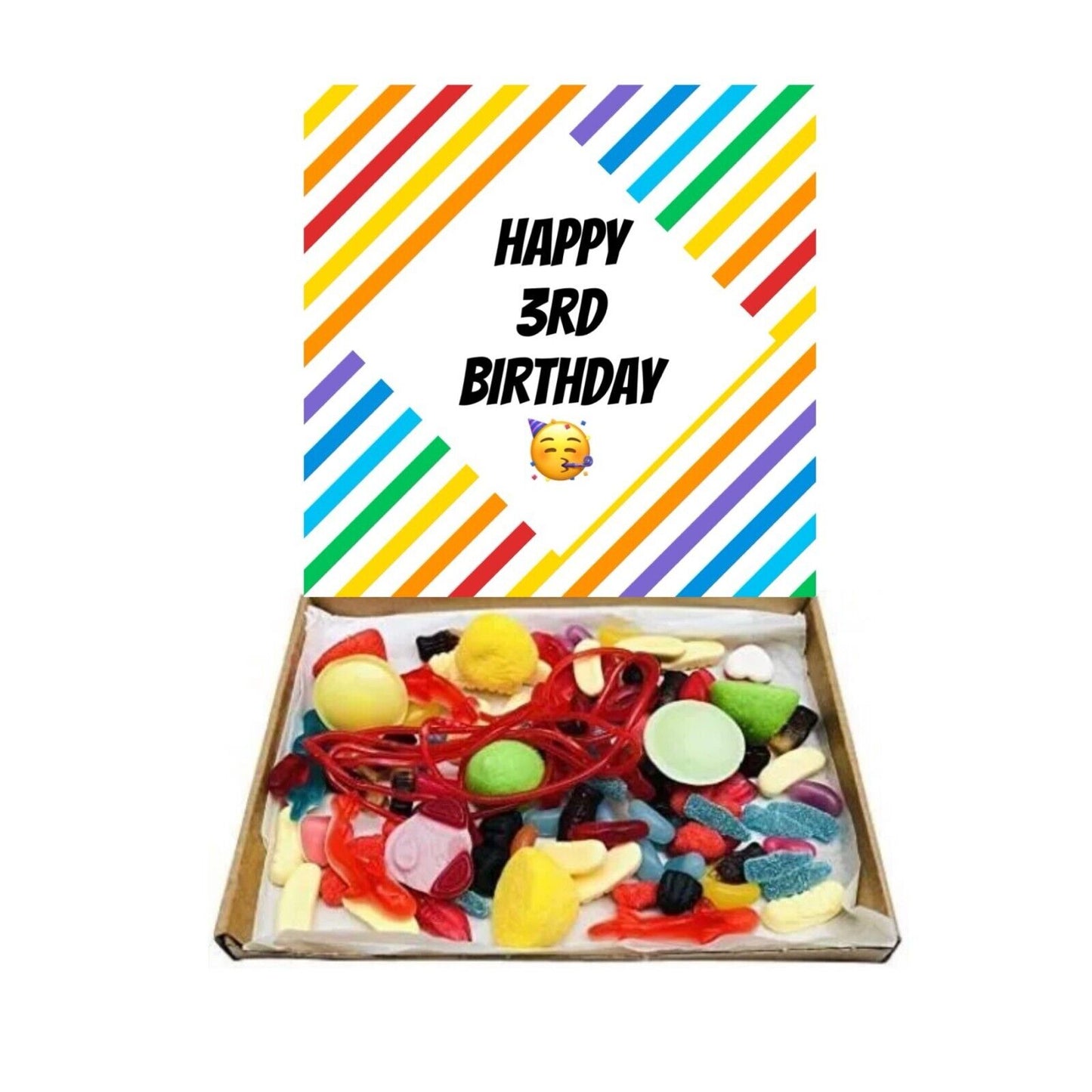 Happy Birthday Bright Gift Pick n Mix Sweets Milkybar Chocolate Hamper Present