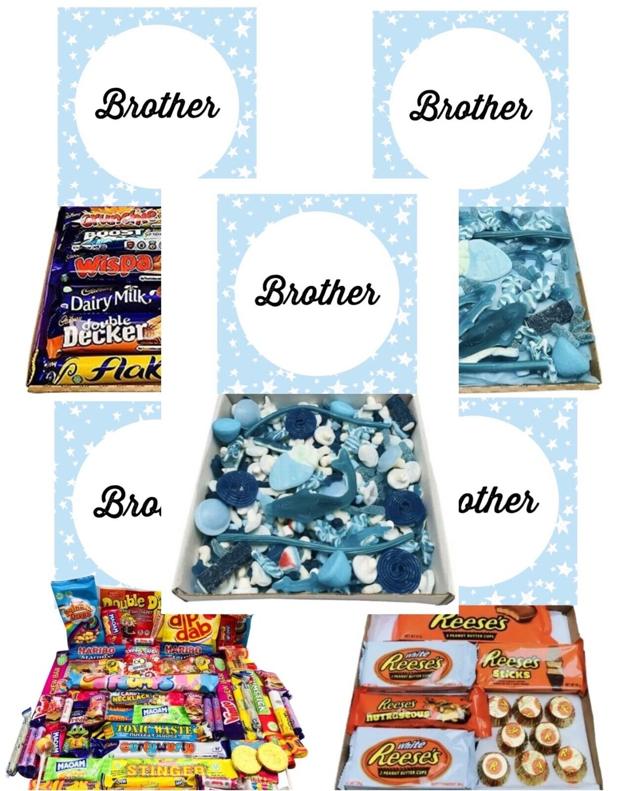 Brother Pick N Mix Ultimate Retro Sweets Box Sweet Candy Hamper Dib Dab