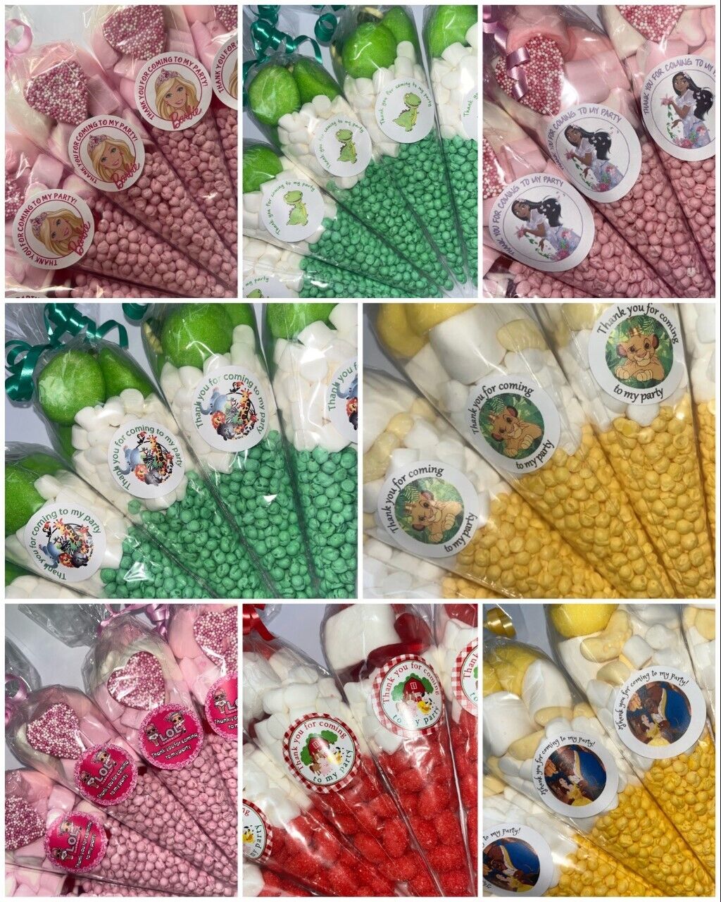 Filled Birthday Inspired Themed Characters Party Kids Sweet Cones Party Bags Candy  Chocolate Girl Boy Big / Small Gaming blue / Small