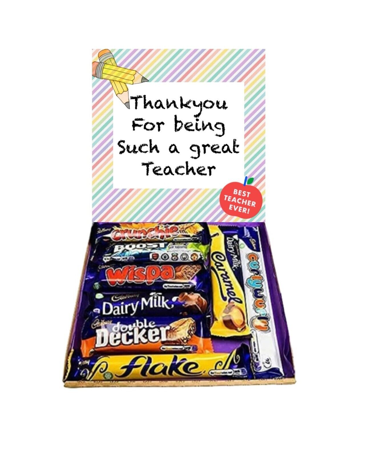 Thank You Best Teacher Gift Pick n Mix Chocolate Fudge Hamper Present Sweets