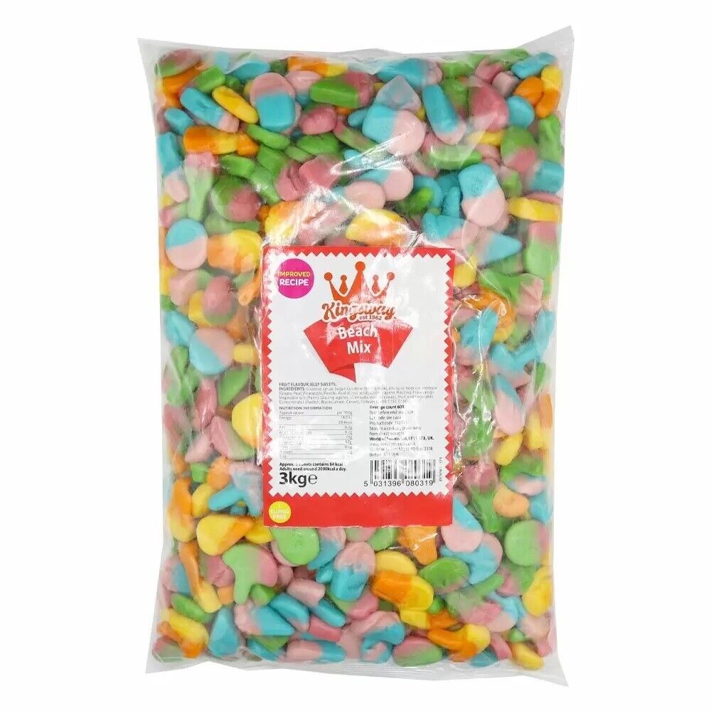 Kingsway Jelly Beach Mix Fruit Flavour Gummy Sweet Candy Buffet Pick n Mix