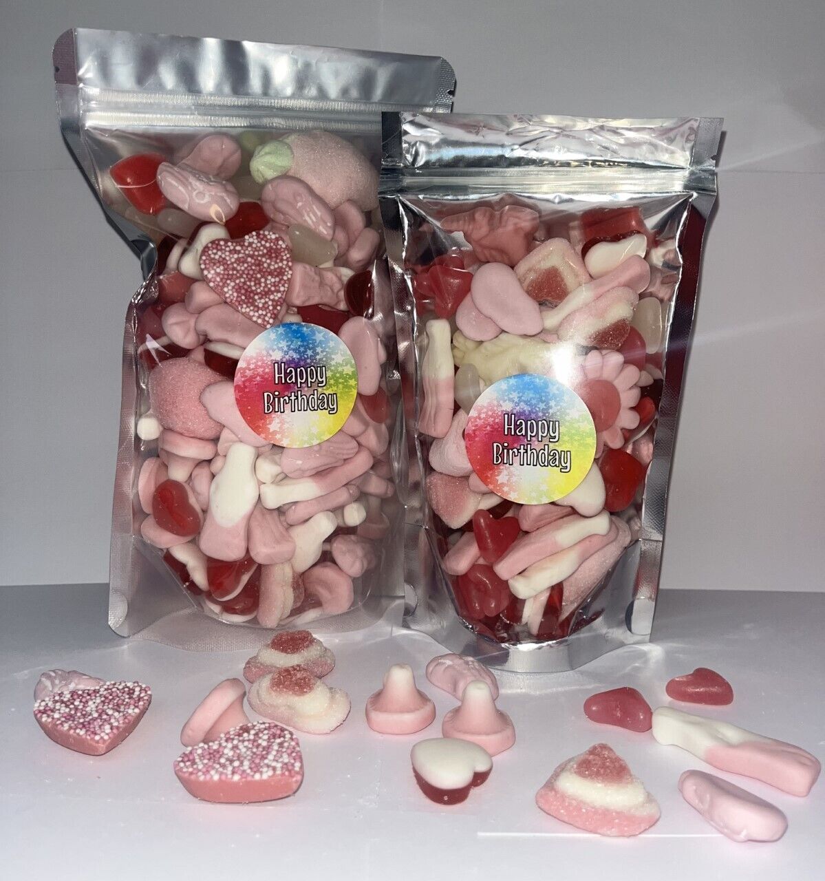 Happy Birthday Pick N Mix Gummy Sweets Pouch Gift Hamper Sweet Present