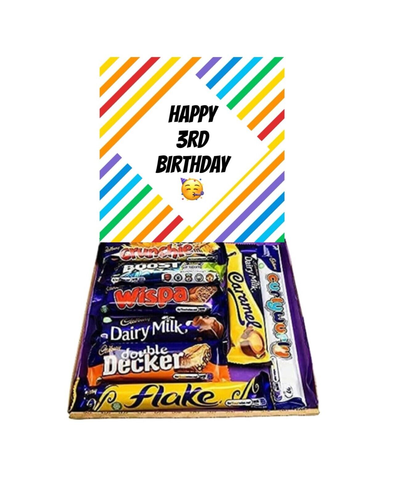Happy Birthday Bright Gift Pick n Mix Sweets Milkybar Chocolate Hamper Present