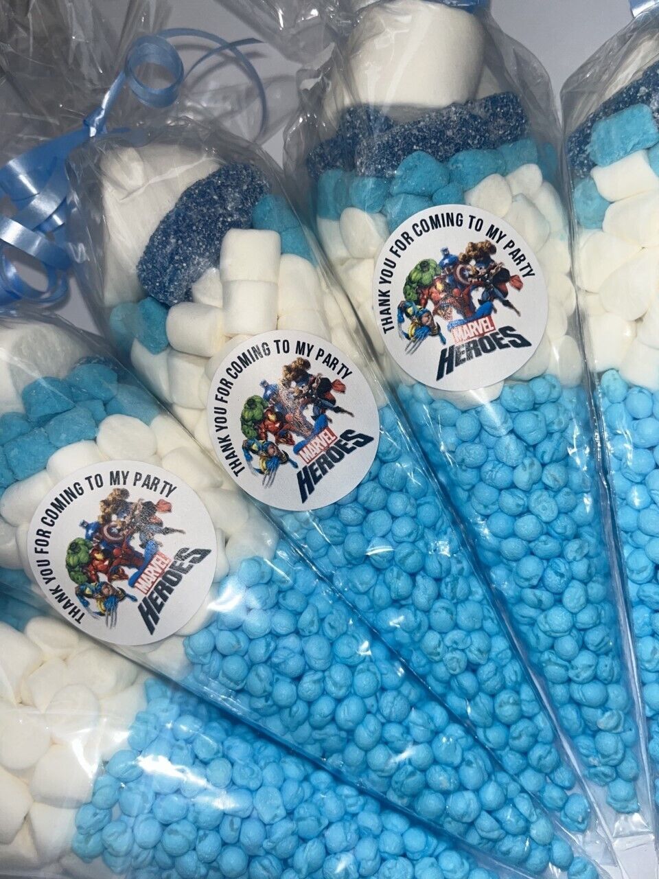 Filled Birthday Inspired Themed Characters Party Kids Sweet Cones Party Bags Candy  Chocolate Girl Boy Big / Small Gaming blue / Small