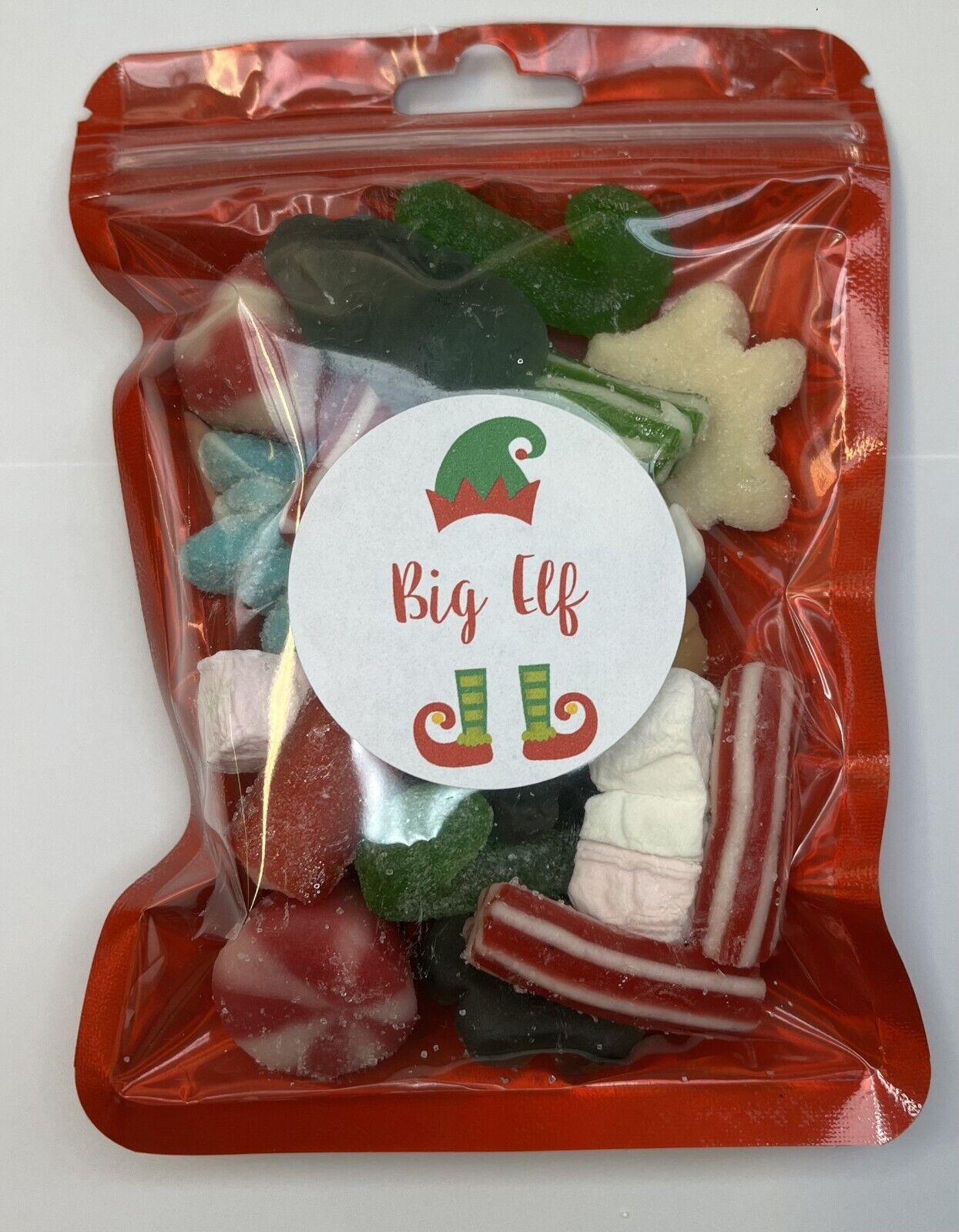 Christmas Xmas Elf Family Filled Festive Pick N Mix Sweet Pouch Gift Present